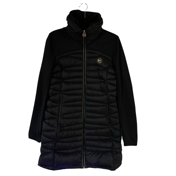 Michael Kors Black Insulated Downe Quilted Puffer Jacker Size L - Picture 1 of 7
